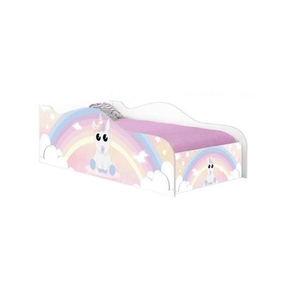 Cama Carro Fun Adesivada Unicórnio Bebê Solteiro