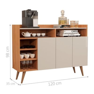 Buffet 3 Portas Retrô Markab Nature Off White