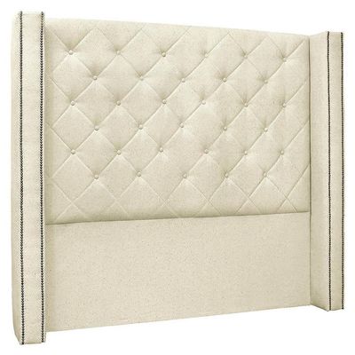 Cabeceira Casal King Cama 195cm Louise S06 Linho Pérola - Mpozenato