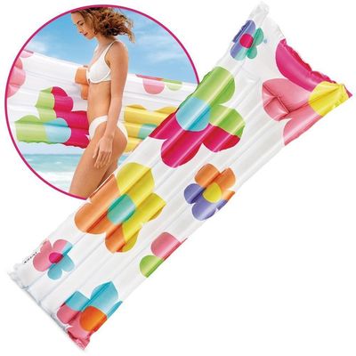 Colchão Inflável Piscina Praia Esteira Fashion - Intex Margaridas
