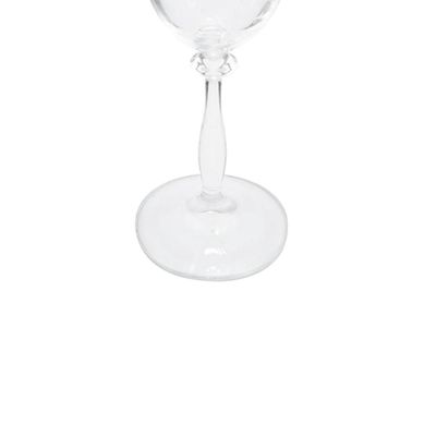 Jogo de taças para água cristal ecológico Bohemia Angela 350ml 6 peças prata rim