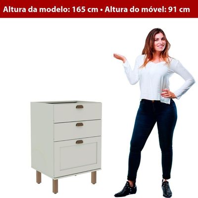 Balcão De Cozinha Genialflex Iluminata Hortelã