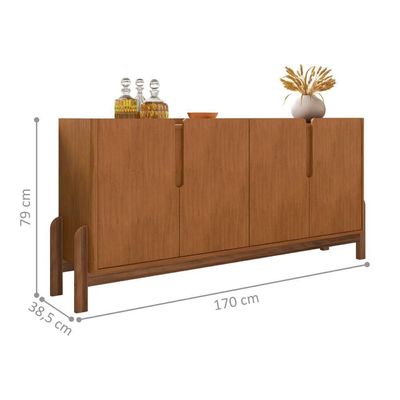 Buffet Classico 2 Portas Panorama Cedro