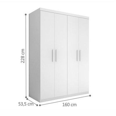 Guarda Roupa Miami Quatro Portas Branco