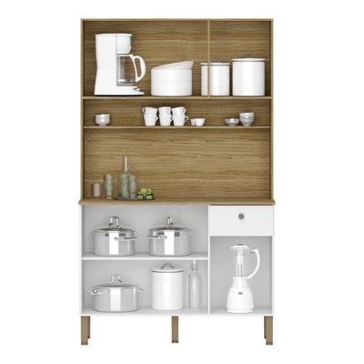 Kit De Cozinha 6 Portas Barcelona Supremo Ripado