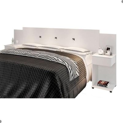 Cabeceira Box Com Mesas Bruna Branco