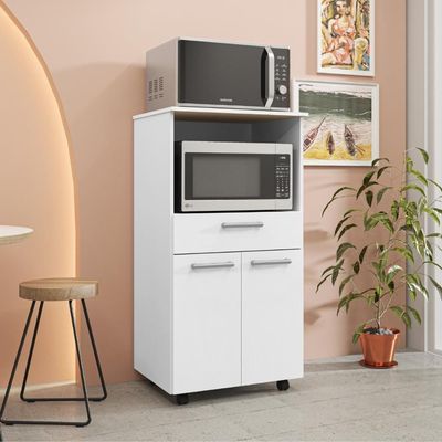 Balcão De Cozinha Com 2 Portas E 1 Gaveta Sevilha Branco