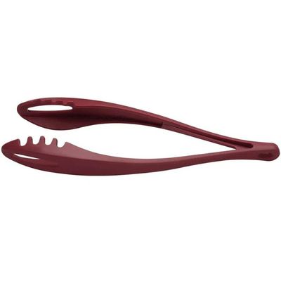 Kit 4 Pegadores Pinças Ability Tramontina 29,8cm Salada Massa Multiuso Nylon Vermelho Vermelho