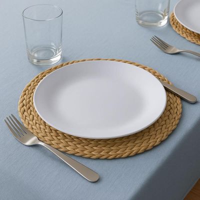 Prato Raso Refeição 25cm Cozy Avulso Plástico Redondo Branco Almoço Jantar Coza