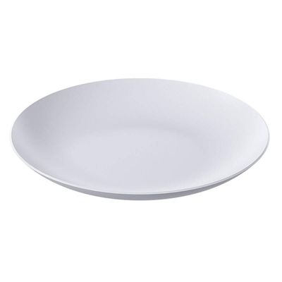 Prato Raso Refeição 25cm Cozy Avulso Plástico Redondo Branco Almoço Jantar Coza