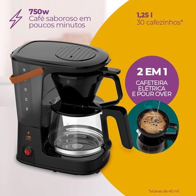 Cafeteira Elétrica Cadence Pour Over 2 Em 1 220V