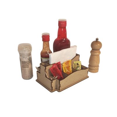 Porta Guardanapo E Sachê Em Mdf - Kit 5 Unidades