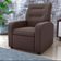 Poltrona Decorativa Reclinável Cecilia Veludo Light Marrom
