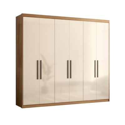 Guarda Roupa Casal 6 Portas Lens Amêndola Off White