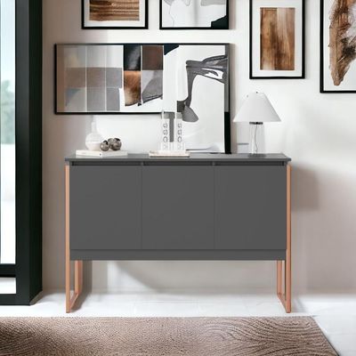 Buffet Classico Com 3 Portas Veneza Preto Cobre