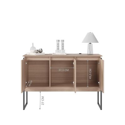 Buffet Moderno 3 Portas Londres Montana Preto