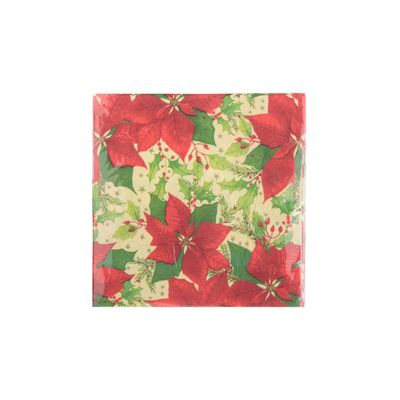 Guardanapo de Natal Le Folha Dupla Estampa Colors 33x33cm