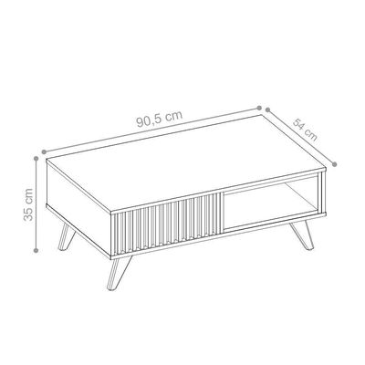 Mesa De Centro Lujan Off White / Freijó