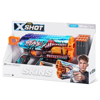 Lançador X-shot Skins Griefer com 12 Dardos - Shark Thrasher
