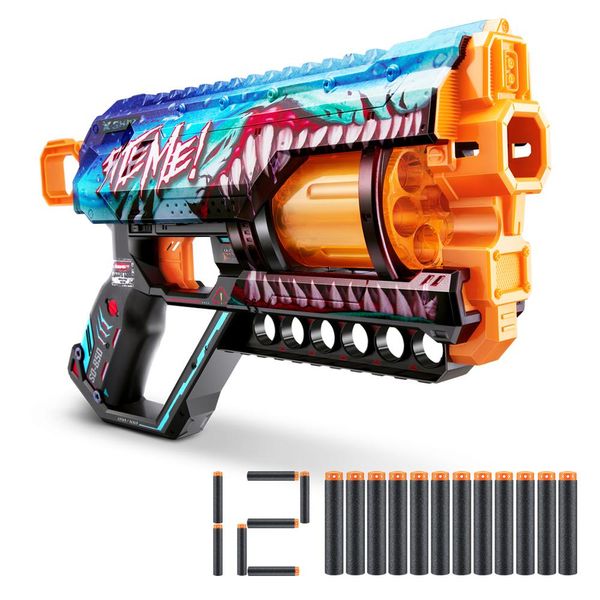 Lançador X-shot Skins Griefer com 12 Dardos - Shark Thrasher