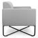 Poltrona Decorativa Base Industrial X Preta Maressa S10 Suede Cinza - Ibiza