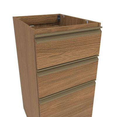 Balcão 3 Gavetas Kappesberg Celeste 100% Mdf Nogueira 40cm
