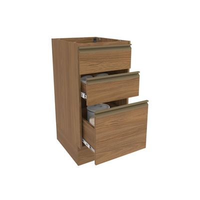 Balcão 3 Gavetas Kappesberg Celeste 100% Mdf Nogueira 40cm