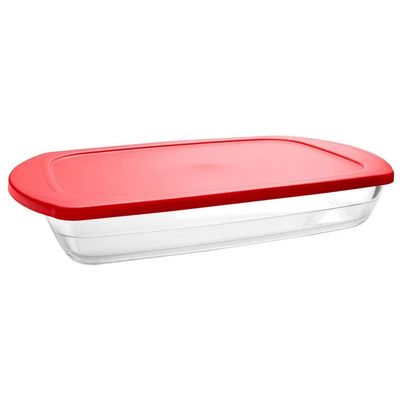 Assadeira Retangular Dynasty em Borossilicato com Tampa - 3,6L Transparente