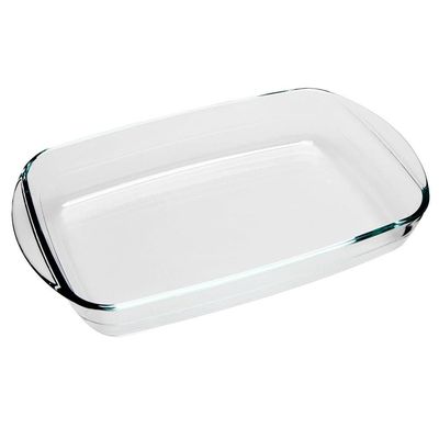 Assadeira Retangular Dynasty em Borossilicato 4,5L Transparente