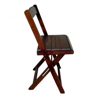 Conjunto Mesa Dobrável 4 Cadeiras Cor Imbuia Bares Restantes
