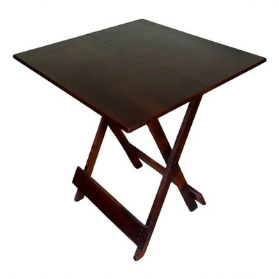 Conjunto Mesa Dobrável 4 Cadeiras Cor Imbuia Bares Restantes