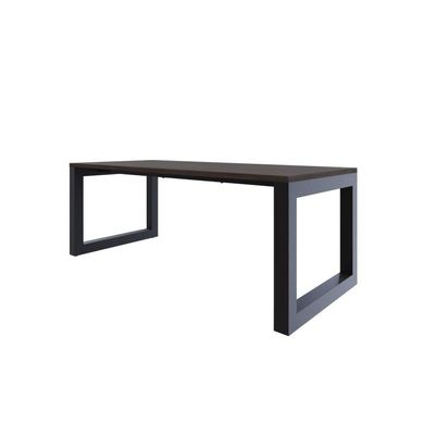 Mesa De Jantar Bronx 200x90x77cm Brmj9200 Terracota - Est.preta Terracota/est.preta