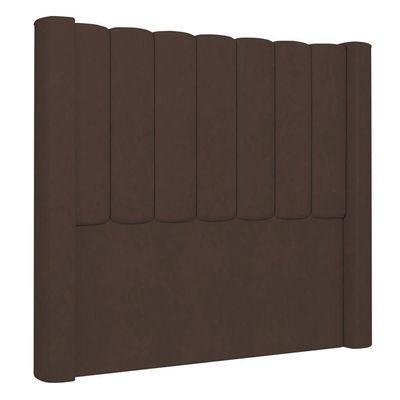 Cabeceira Casal Cama 140cm Claire I02 Veludo Marrom - Mpozenato
