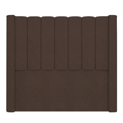 Cabeceira Casal Cama 140cm Claire I02 Veludo Marrom - Mpozenato