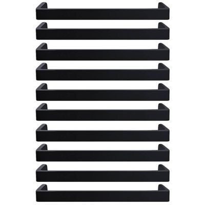 Kit 10 Puxadores Alça Preto Fosco 16cm Torralba Móveis Piauí  3267 Atacado