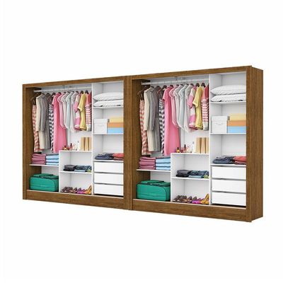 Closet Casal Duplo Dubai 6 Portas Premium 6 Gavetas Cinamomo