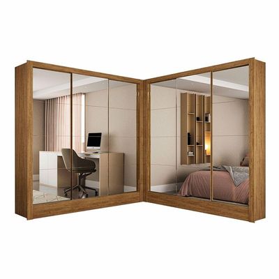 Closet Casal Duplo Dubai 6 Portas Premium 6 Gavetas Cinamomo