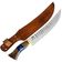 Faca Turca 10' Artesanal 3mm Matrizada Churrasco Aço Inox Cabo Madeira Resina