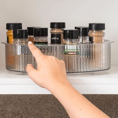 Kit 2 Organizadores Giratórios Multiuso 29cm e 31cm Dry Coza Temperos Maquiagens Cosméticos