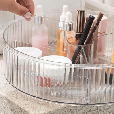 Kit 2 Organizadores Giratórios Multiuso 29cm e 31cm Dry Coza Temperos Maquiagens Cosméticos