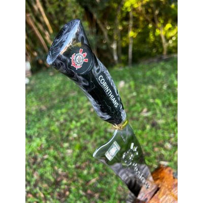 Faca Artesanal Oficial Corinthians 10' Inox Cabo Resina Corte Churrasco Zanline