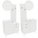 Conjunto Para Banheiro 80cm Com Espelho 2 Porta E 1 Gaveta Bn3680 Branco Tecnomobili