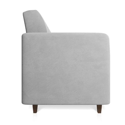 Sofá 03 Lugares Arezzo Suede Cinza Pés Chanfrado - D'rossi