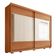 Guarda Roupa Roma 2 Portas Espelho 6 Gavetas Marrom Caemmun