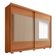 Guarda Roupa Roma 2 Portas Espelho 6 Gavetas Marrom Caemmun