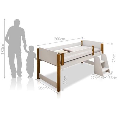 Cama Elevada Magia Com Caixas Brinquedo E Colchão