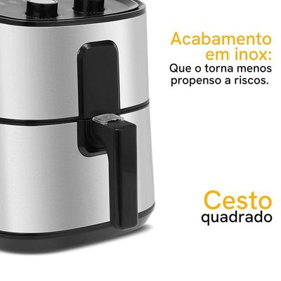 Air Fryer Kitchen Art 4,3L Cesto Quadrado 1500W KFR01 220V