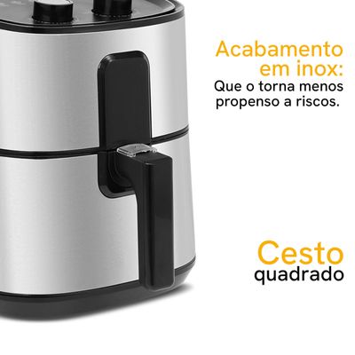 Air Fryer Kitchen Art 4,3L Cesto Quadrado 1500W KFR01 127V