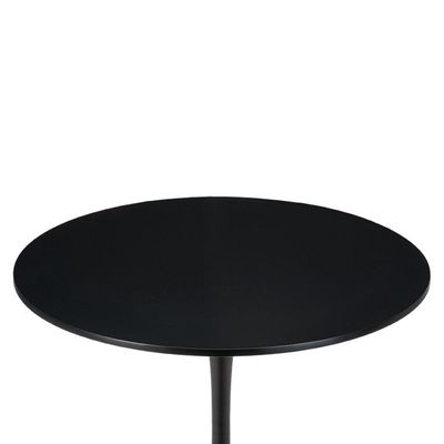 Mesa Saarinen Tulipa Redonda 100cm Tampo Madeira Preta 5 Lugares