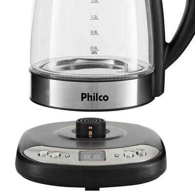 Chaleira Elétrica Philco PCHD 1,7L Digital Glass 220V